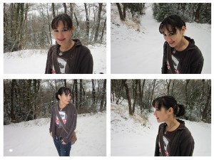 On our way out to go shopping. It's not even that cold. Could be the last snow before spring!