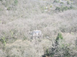 Our little house! We live in the upper right corner of the building.