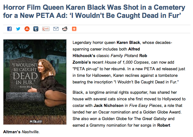 from: http://www.peta.org/features/Karen-Black.aspx