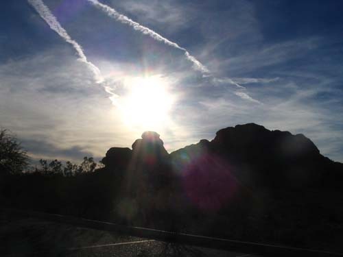 A shot of the sky at dusk