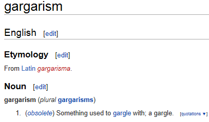 Gargarism(wiktionary.org)