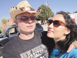 Basking in it... and here's Callaghan's New Mexico t-shirt.