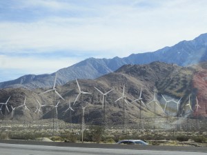 Passing a southern California wind farm.