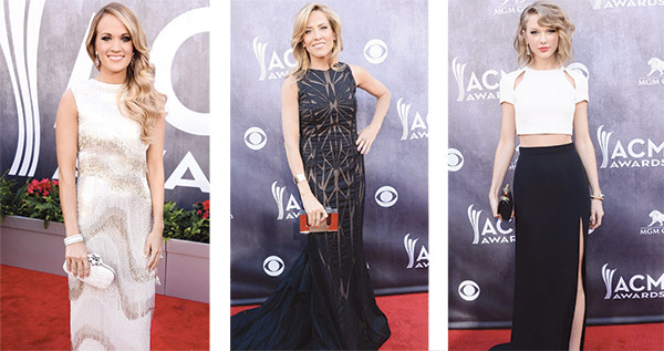 Carrie Underwood, Sheryl Crow and Taylor Swift at the 2014 ACM Awards