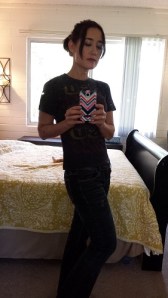 Complete with an old ASU t-shirt.