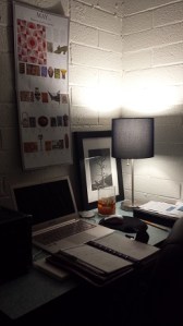 My new office corner in the bedroom!