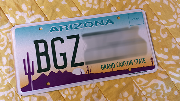 New license plate for the new girl.