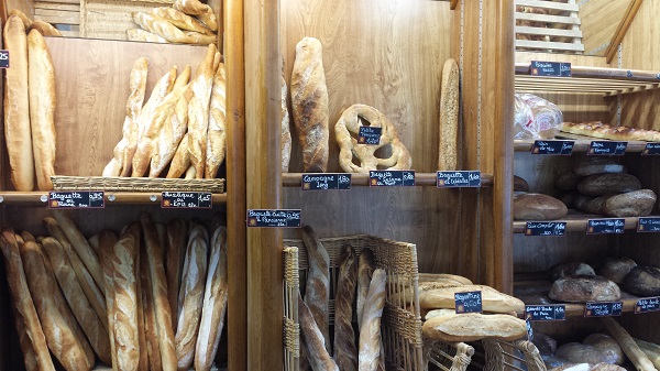 Some of the bread inside the best boulangerie in Nice.