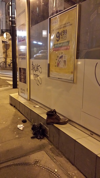 ...and a nearby abandoned shoe.