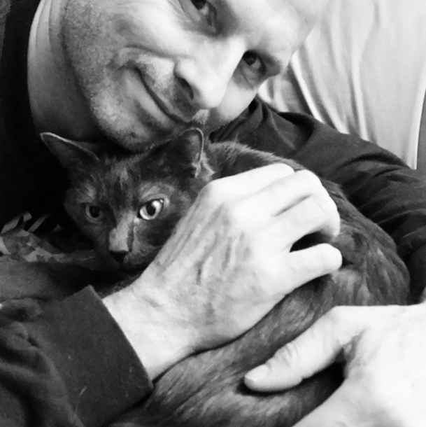 March 2015. Ronnie James and Callaghan sharing a moment right before we went to France for a week.