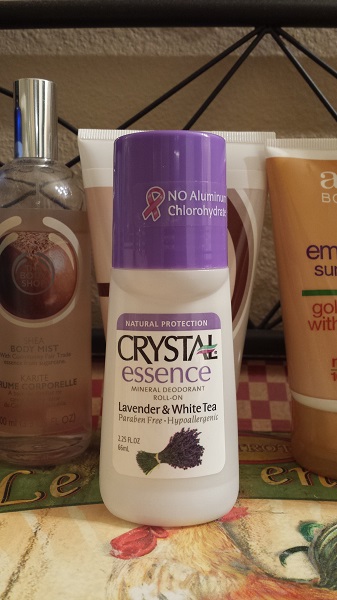Crystal Essence Mineral Deodorant Roll-On in Lavender and White Tea