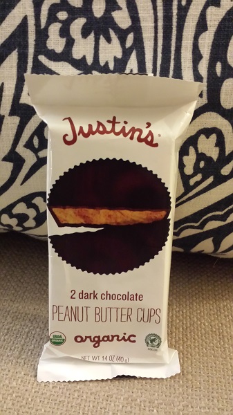 Justin's organic dark chocolate peanut butter cups are my favorite vegan treat!