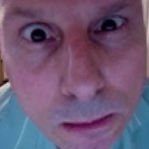 Callaghan's face as it must have appeared mid-peanut butter apocalypse.