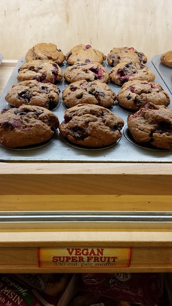 Vegan super fruit muffins at Sprouts
