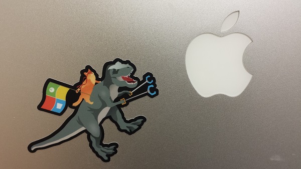 Microsoft Windows Ninja Cat riding a T-Rex needs no caption.