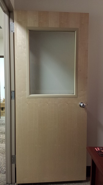 Gorgeous new door all the way open in my office.