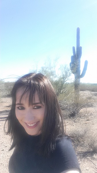 With saguaro and a bunch of sun and wind.