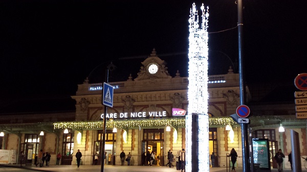 The train station where we went to get Callaghan's great-aunt, arriving for Papy's service.