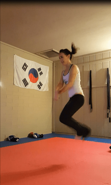 Cross-overs with high jumps to mix things up.