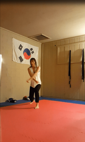 Double-fisted groin block