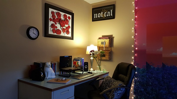 inside left corner (desk)