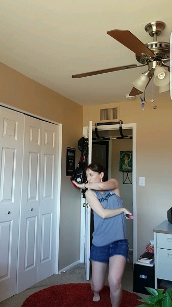 Afternoon nunchaku practice