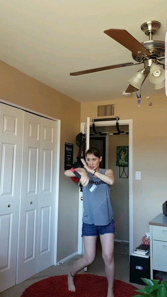 Afternoon nunchaku practice