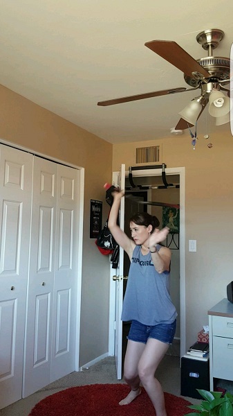 Afternoon nunchaku practice