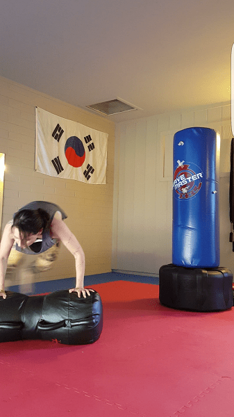 Maneuvering around the bag