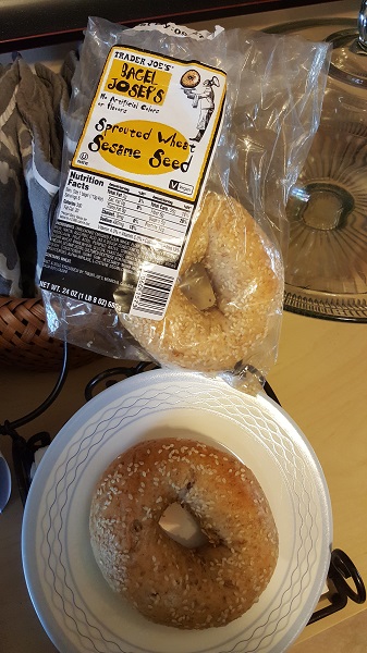 Trader Joe's sprouted wheat sesame seed bagels