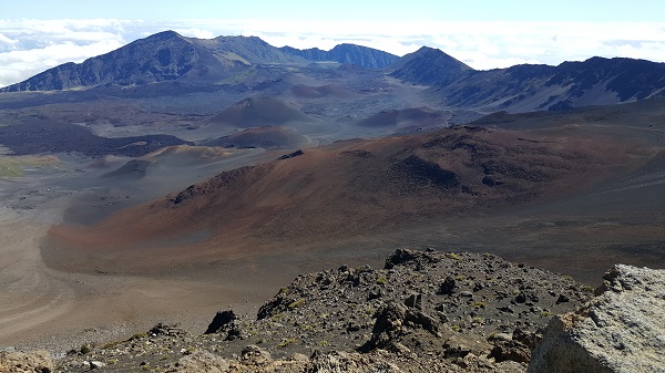 The Haleakala volcano crater is too vast to capture in one phone pic...